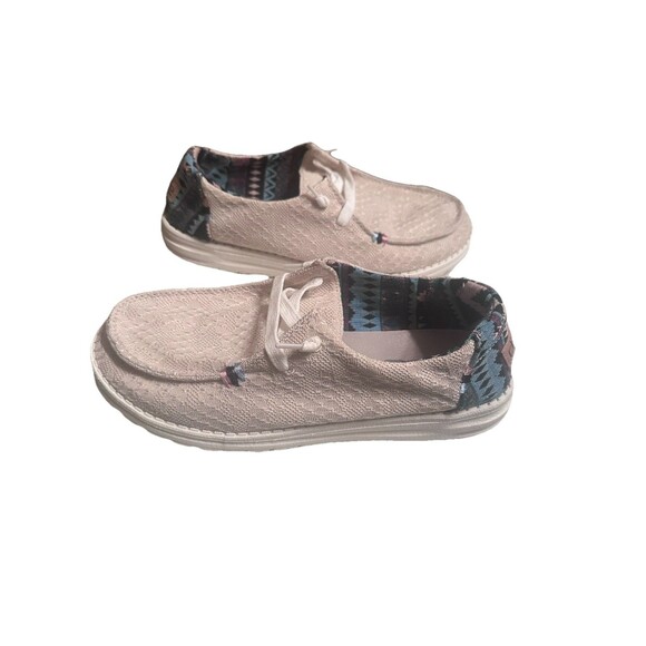 Hey Dude Wendy Boho Aztec Pink Womens 9 EU 40 Slip On Shoe Casual Preppy Comfy - Picture 3 of 7